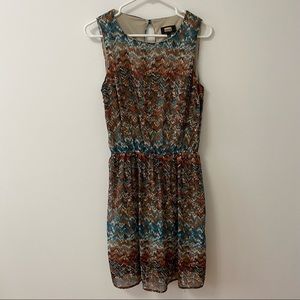 LORI MICHAELS FLARE MINI DRESS